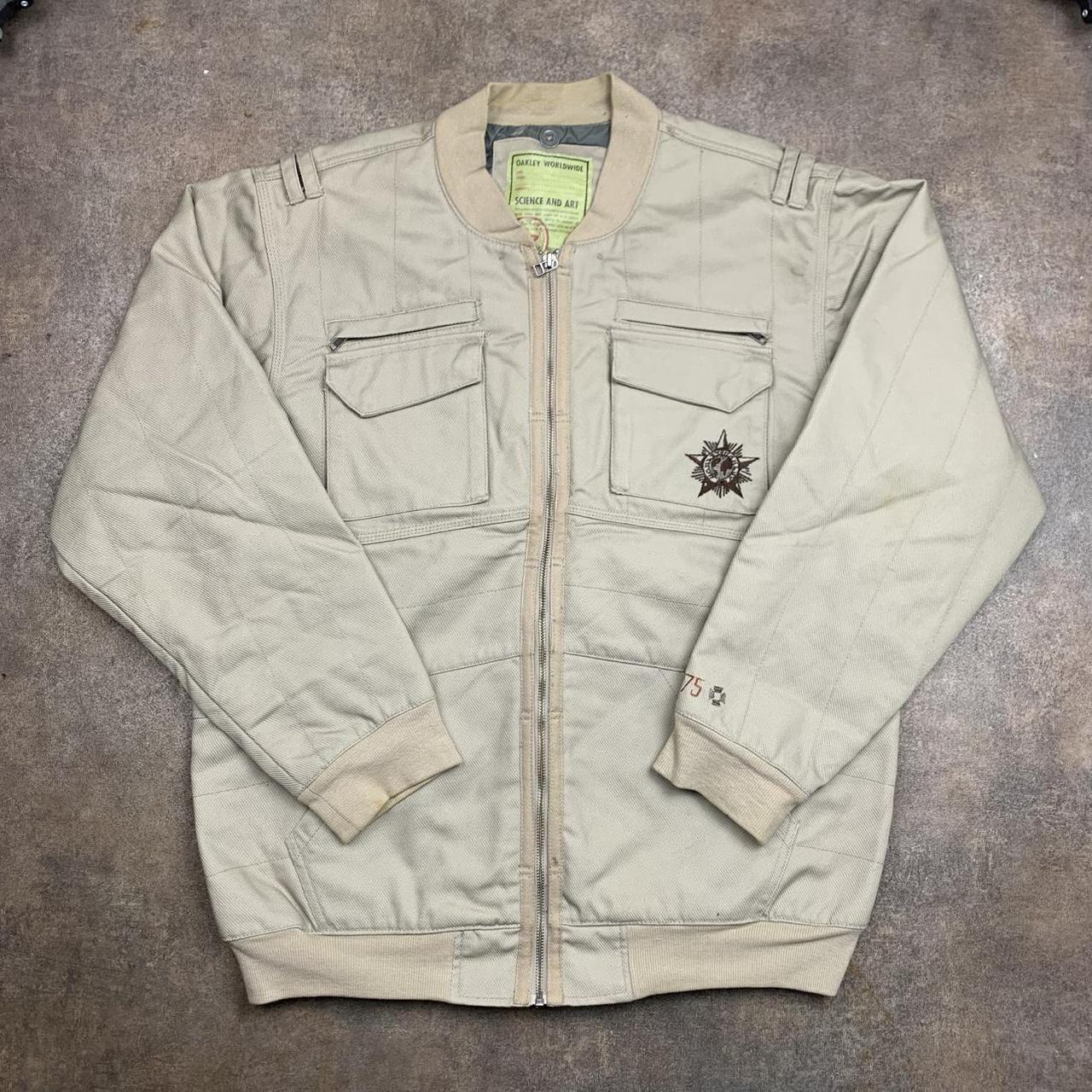 Oakley 00s zip beige cream workwear jacket