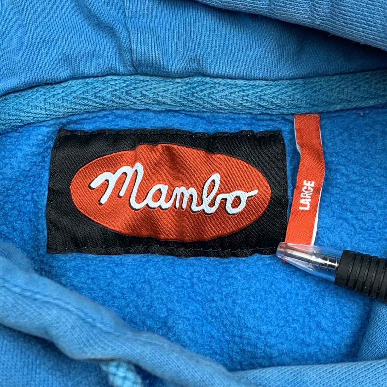 Mambo 00s graphic blue baggy hoodie