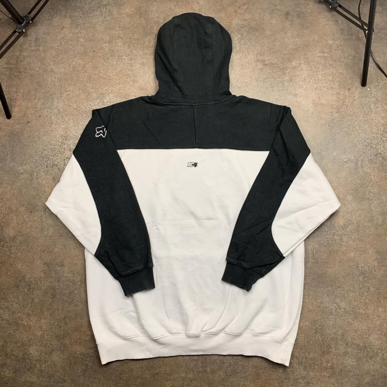 Fox Racing 00s Ricky Carmichael white black graphic hoodie