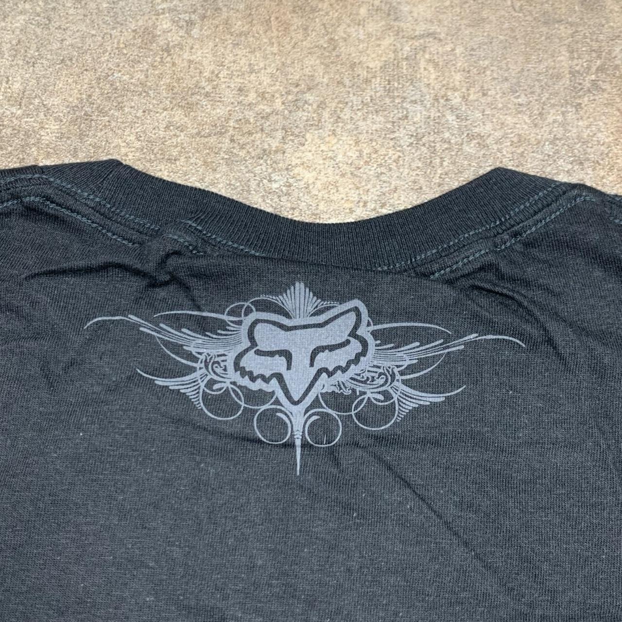 Fox Racing 00s black grunge graphic tee