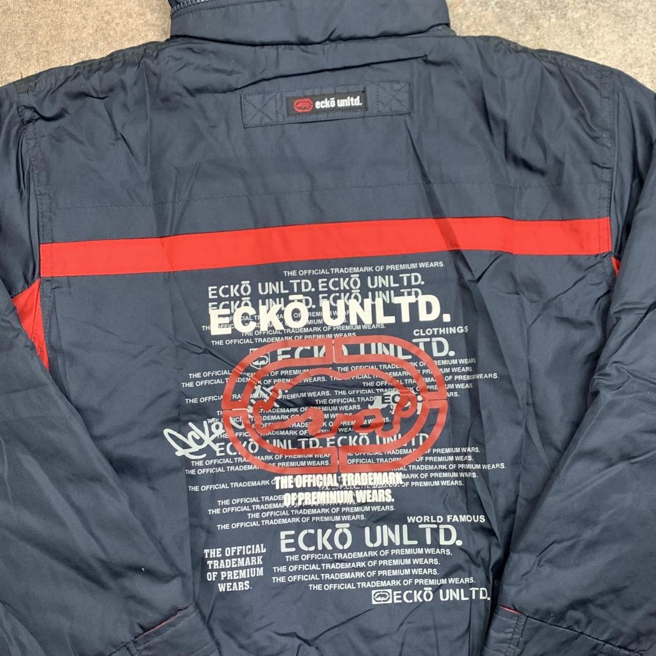 Ecko Unltd. 00s black red graphic lined jacket