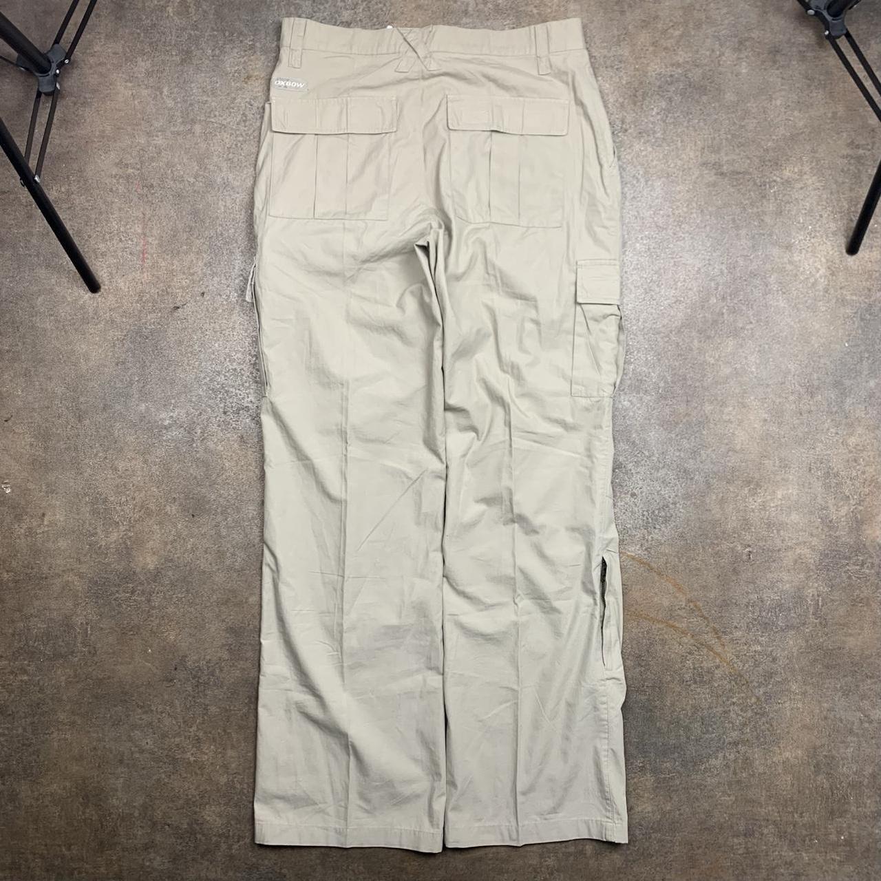 Oxbow 00s cream baggy cargo trousers