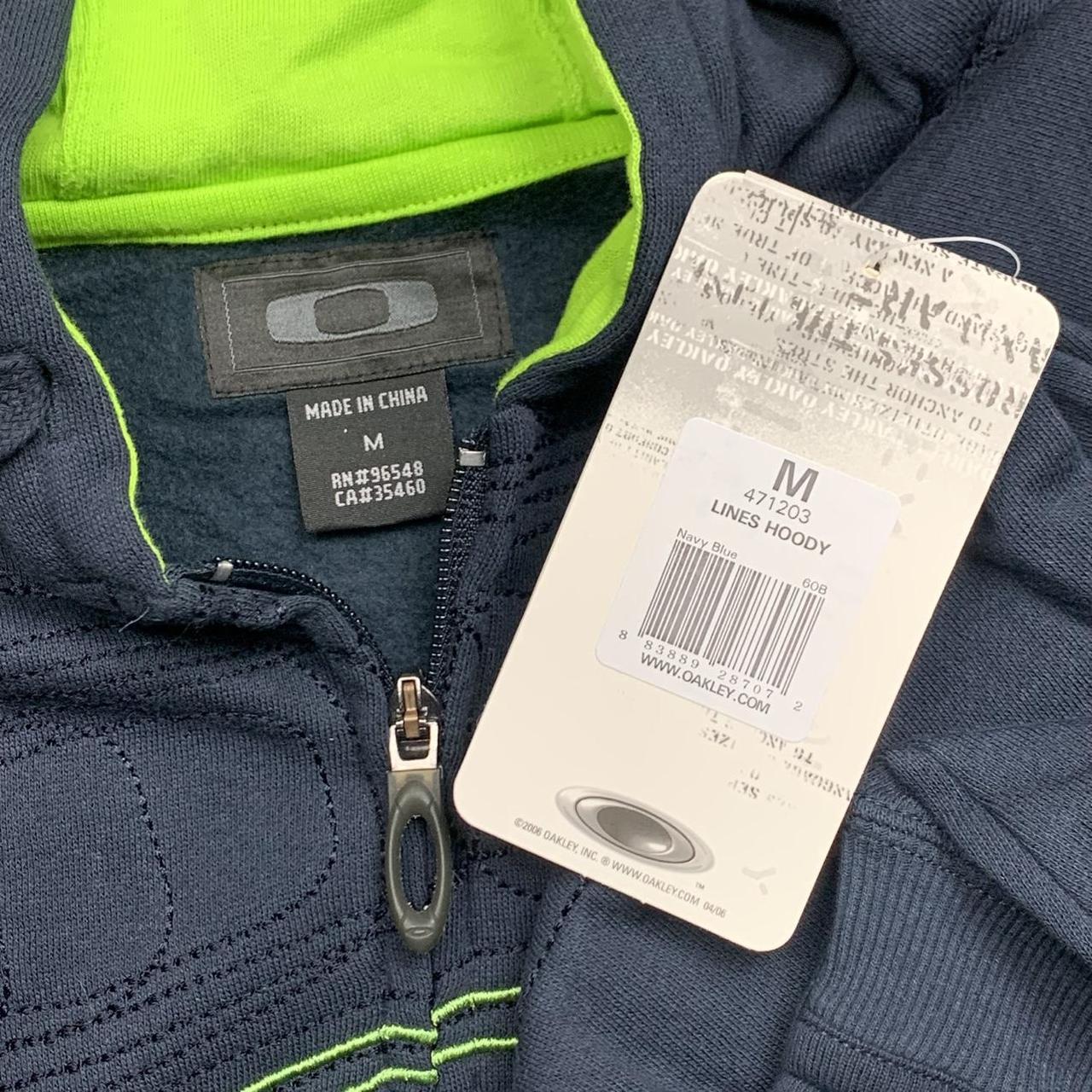Oakley 00s navy green boxy graphic zip hoodie