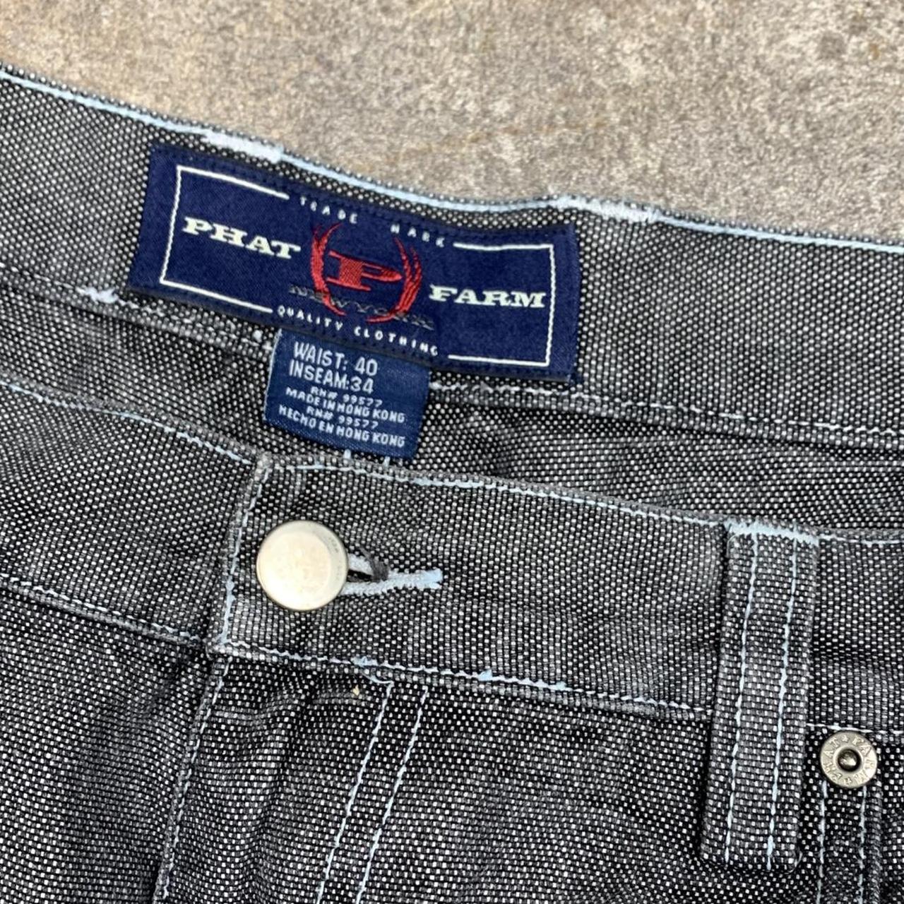 Phat Farm 00s baggy grey cargo denim jeans