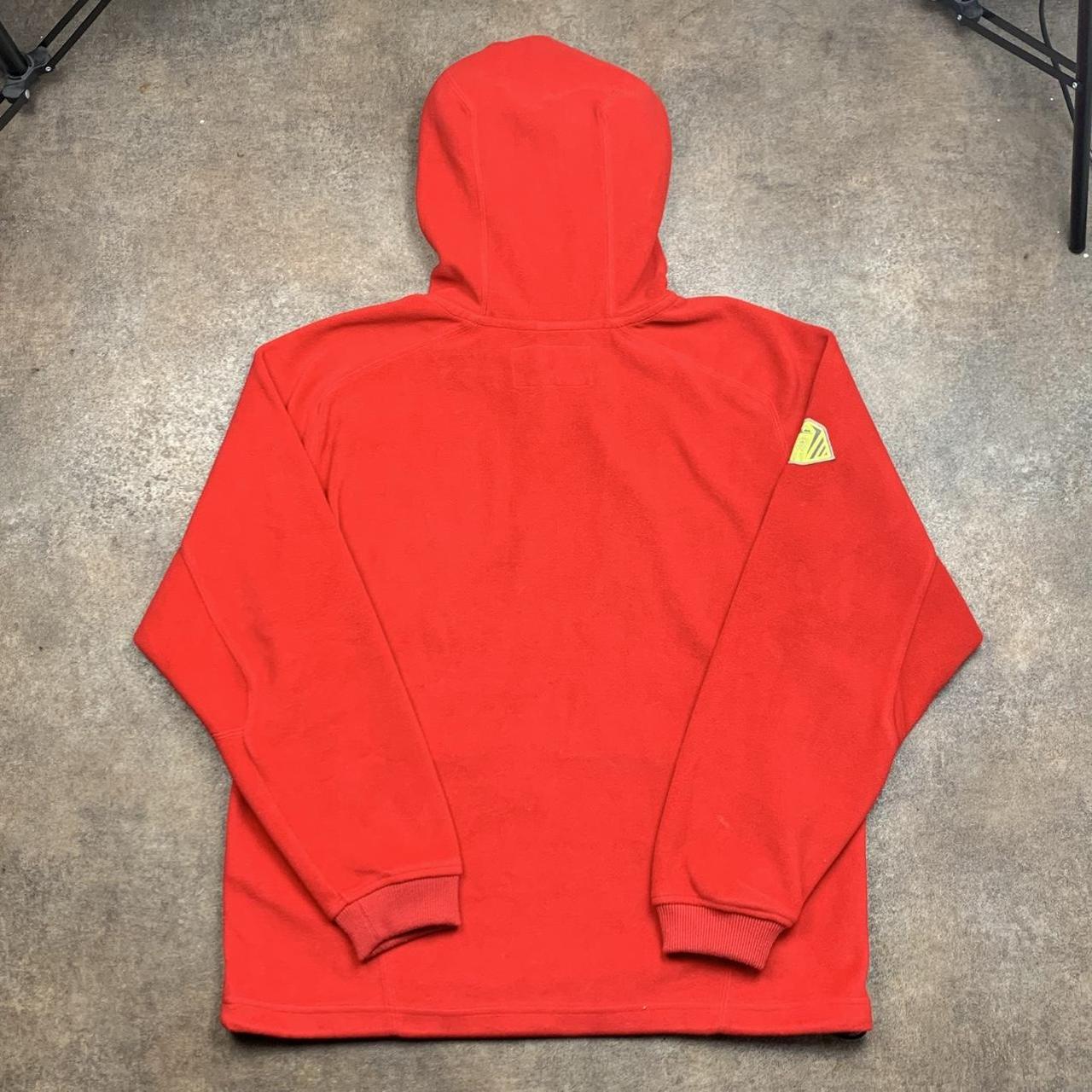 Quiksilver 00s red graphic boxy hoodie