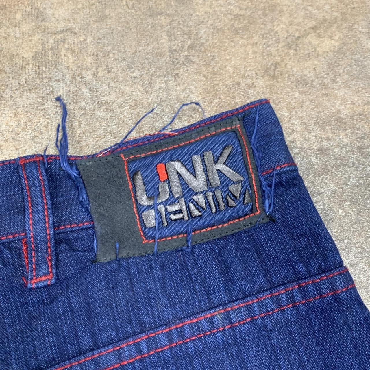 UNK Denim 90s cavaliers navy baggy graphic jeans