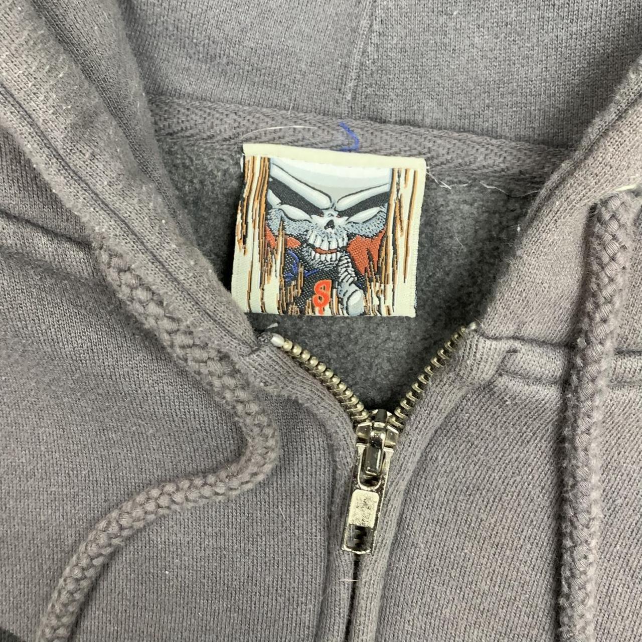 Blind Skateboards 90s graphic grey black zip hoodie