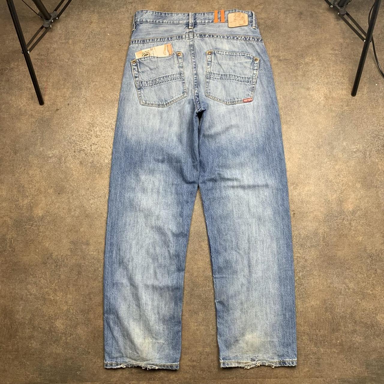 Ecko Unltd. 00s baggy graphic blue denim jeans