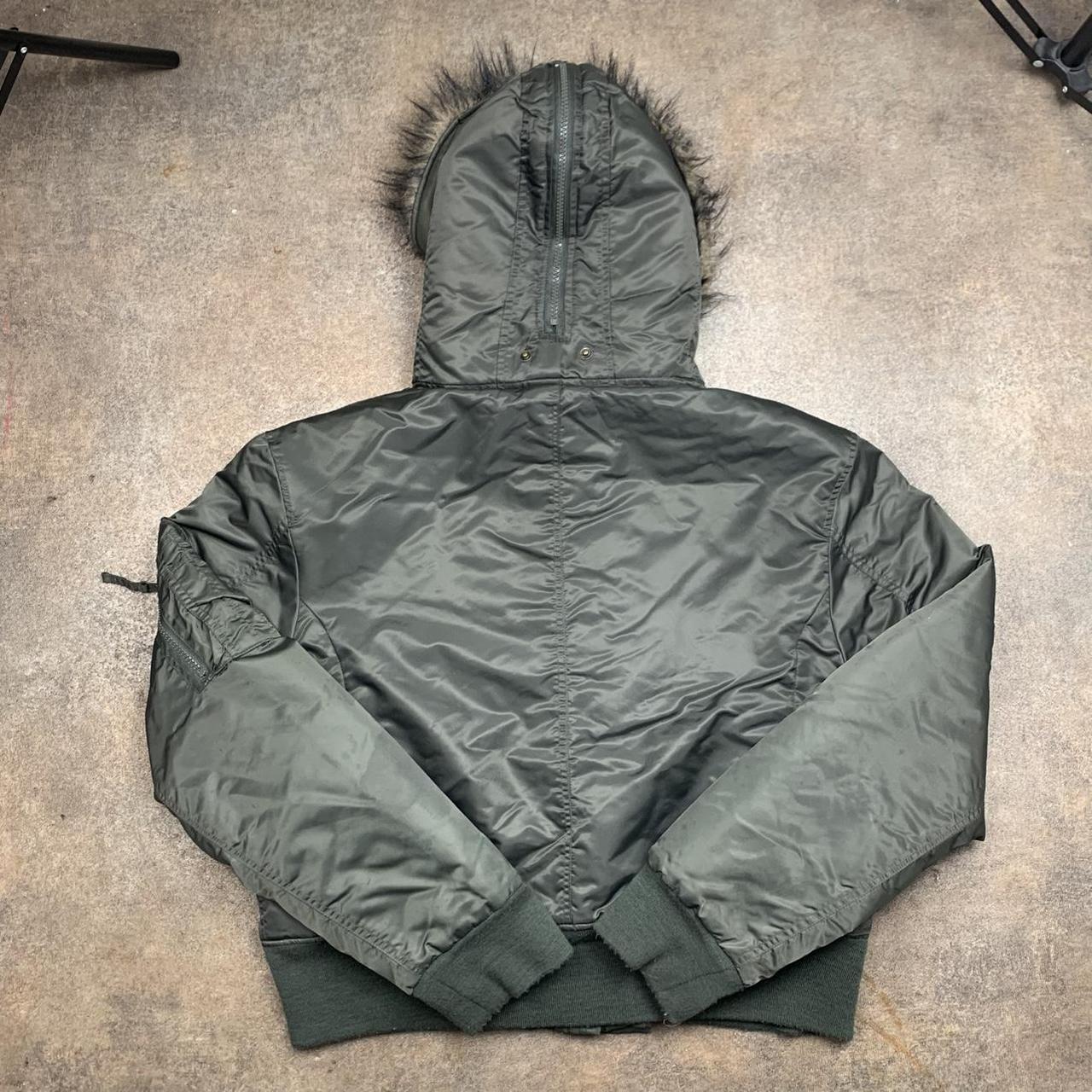 R.W.C Industries Inc. 90s military fur hood bomber jacket