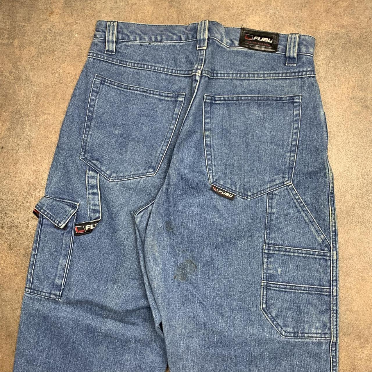 FUBU 00s baggy blue carpenter cargo denim jeans