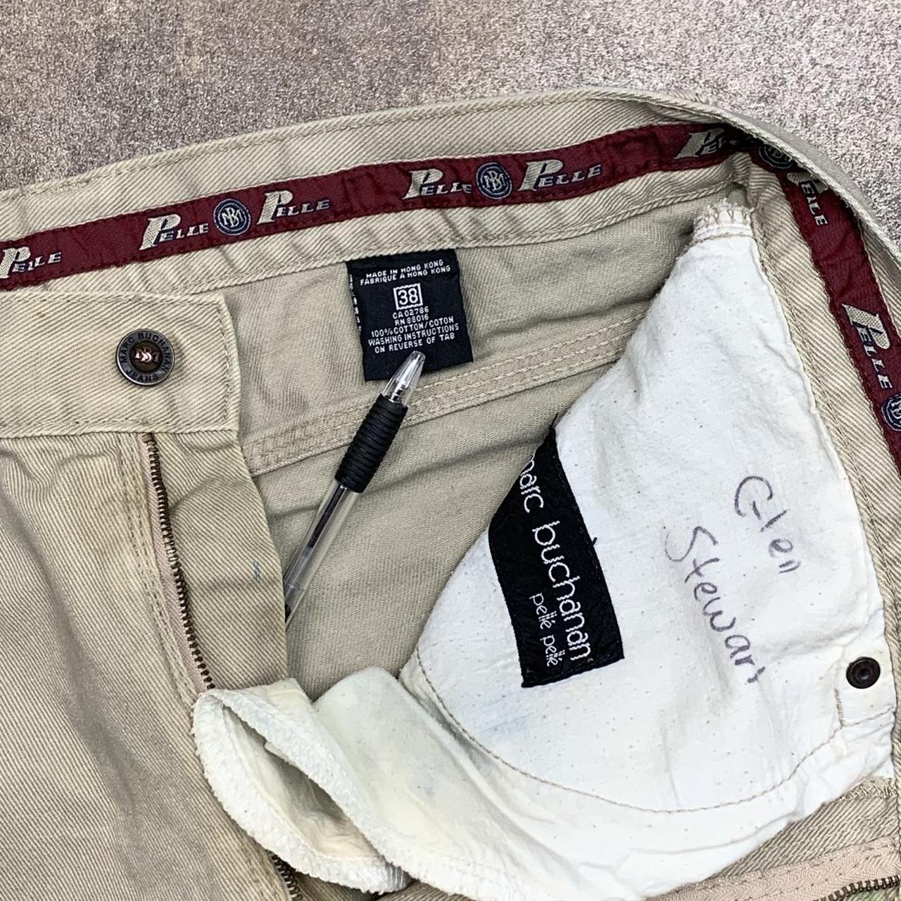 Pelle Pelle Marc Buchanan 90s graphic baggy cream denim jeans