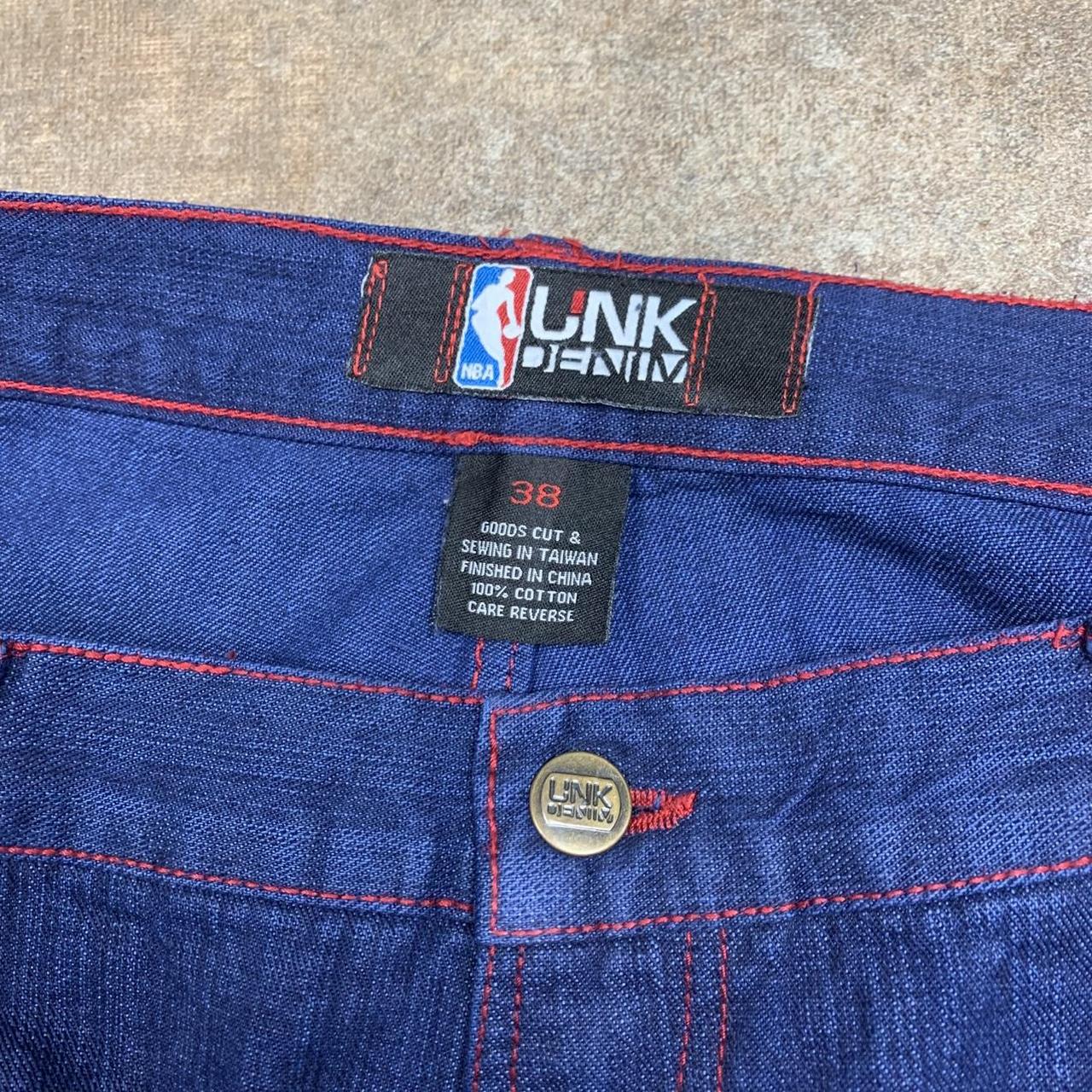 UNK Denim 90s cavaliers navy baggy graphic jeans