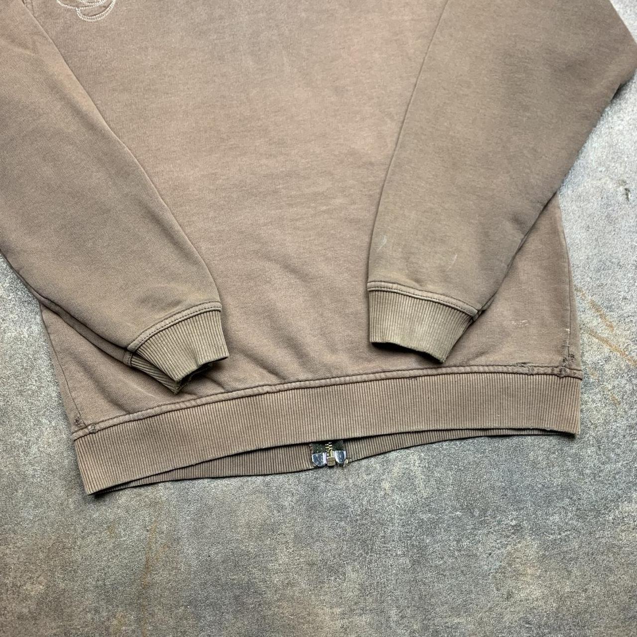 Quiksilver 00s brown grunge graphic zip hoodie