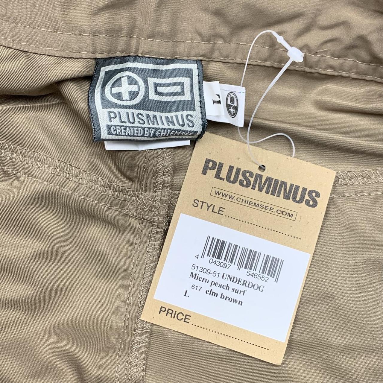 PLUSMINUS 00s beige graphic baggy studded cargo shorts