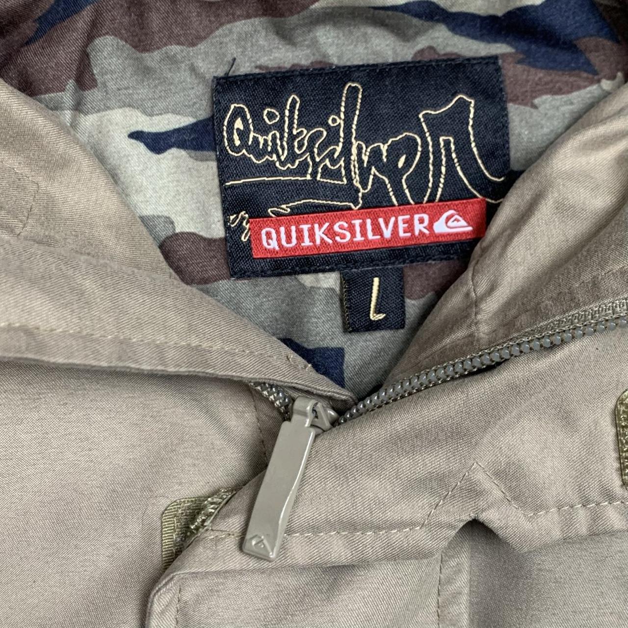 Quiksilver 00s cream camo technical utilised coat