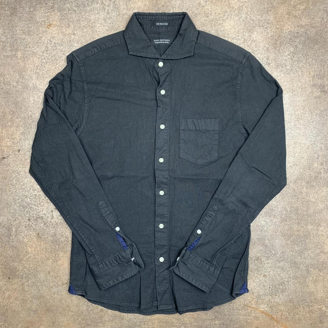 Nano Universe Atelier black formal long sleeve shirt