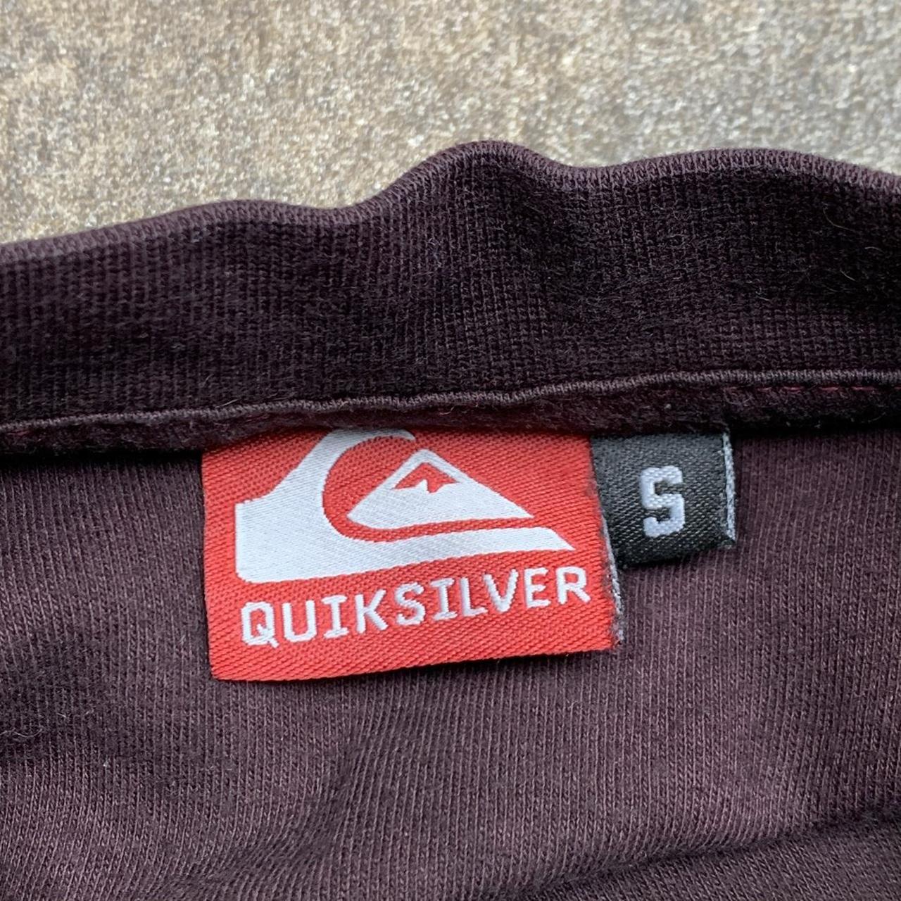 Quiksilver 00s maroon long sleeve tee