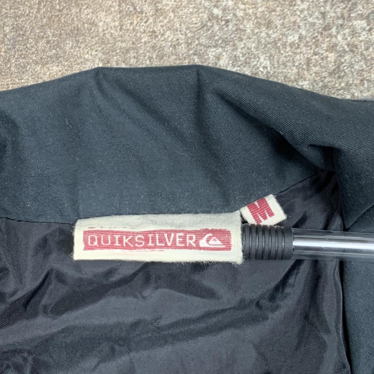 Quiksilver 90s black grey lined zip jacket