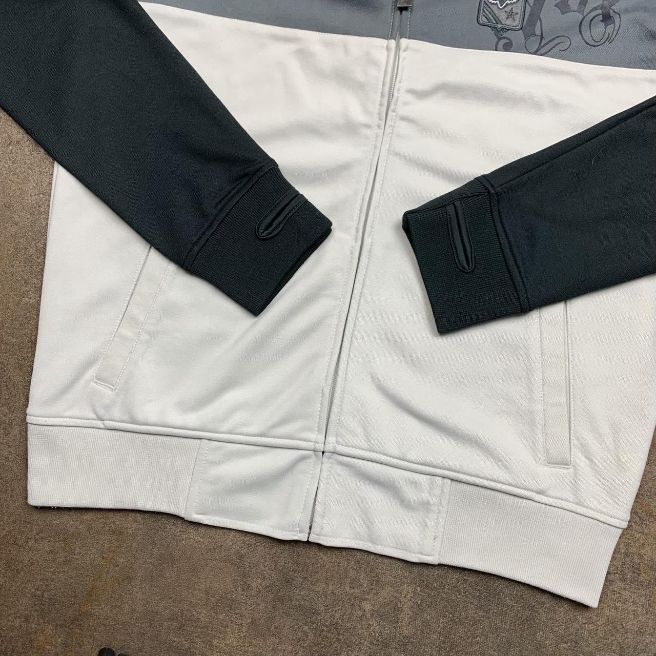 Fox Racing 00s white black coach jacket / jumper