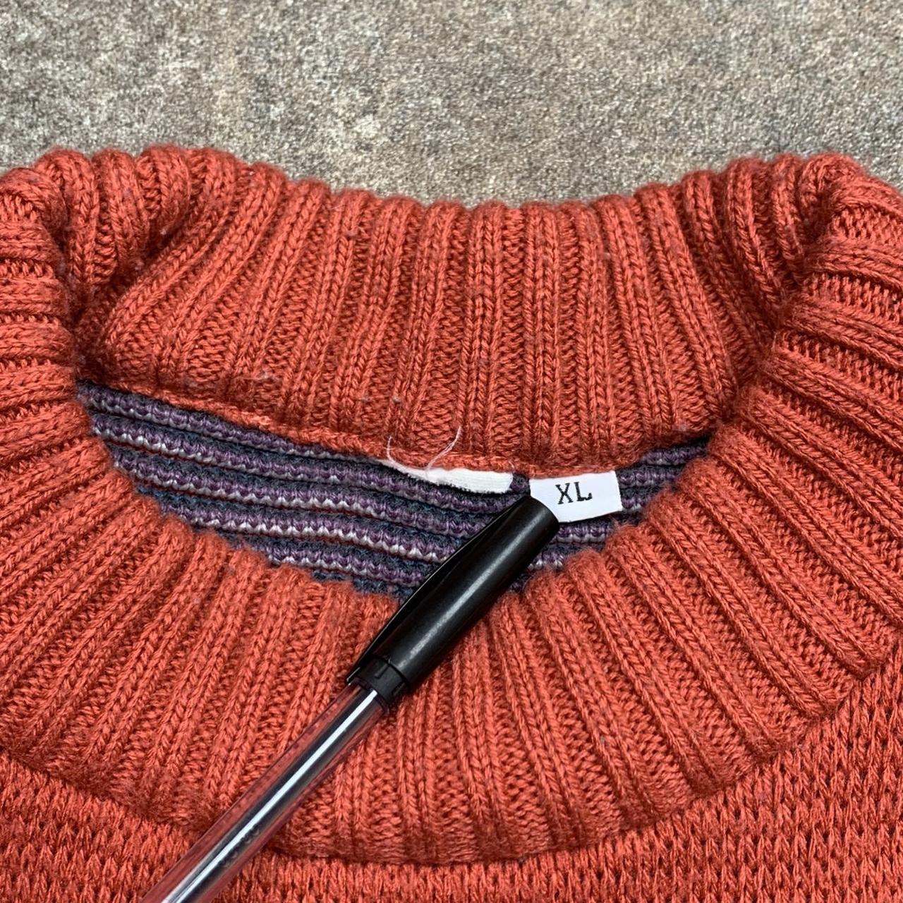 Oxbow 90s graphic orange chunky knit jumper