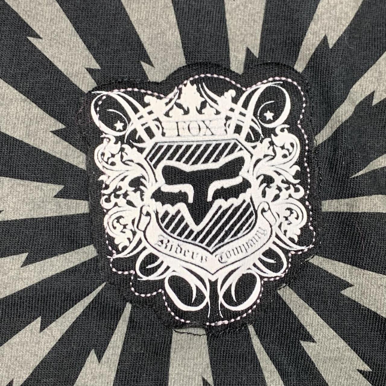 Fox Racing 00s graphic black grey tee