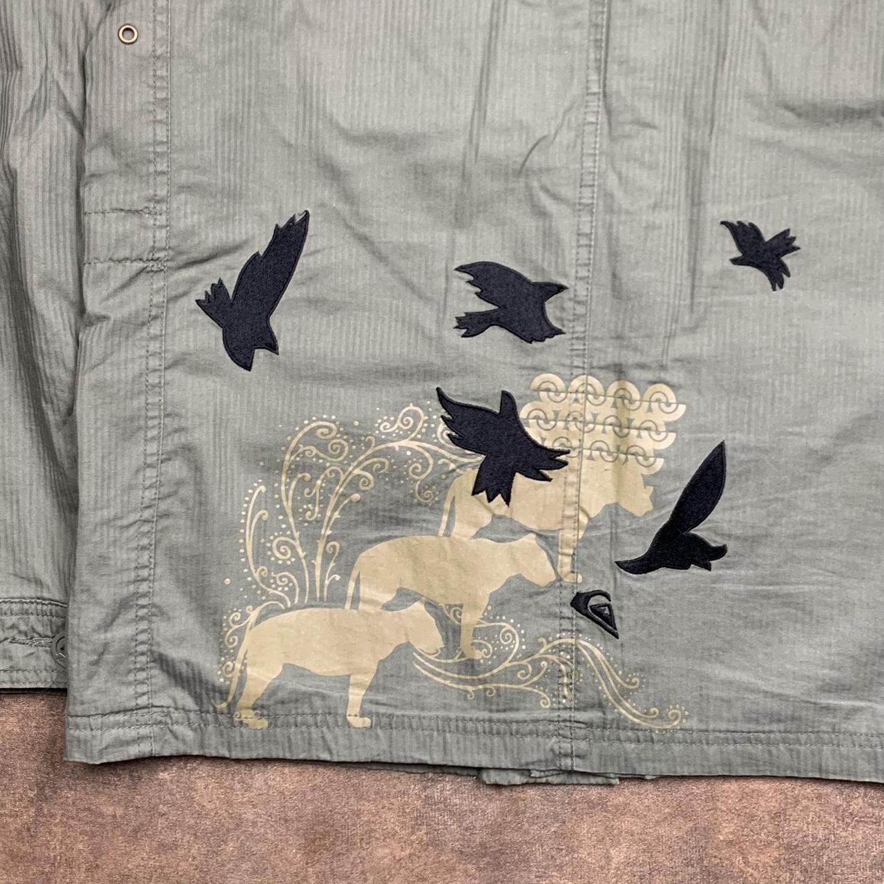 Quiksilver 00s khaki graphic shirt jacket
