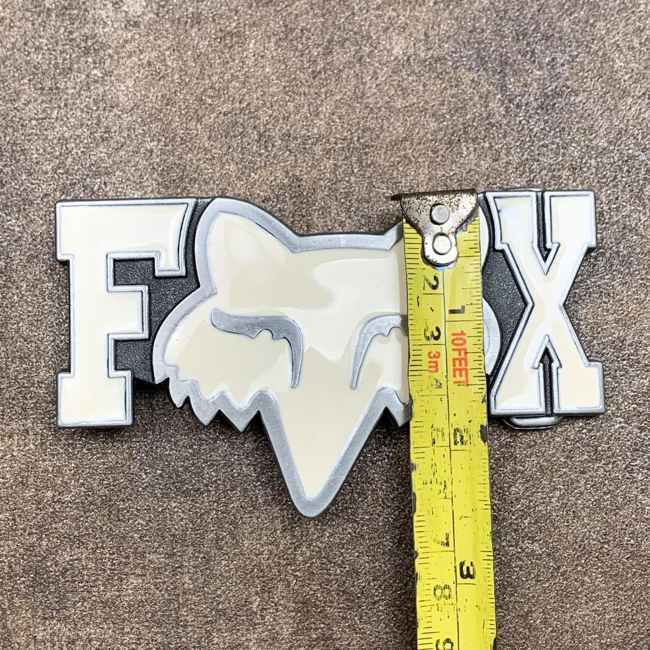 Fox Racing 00s white silver belt buckle