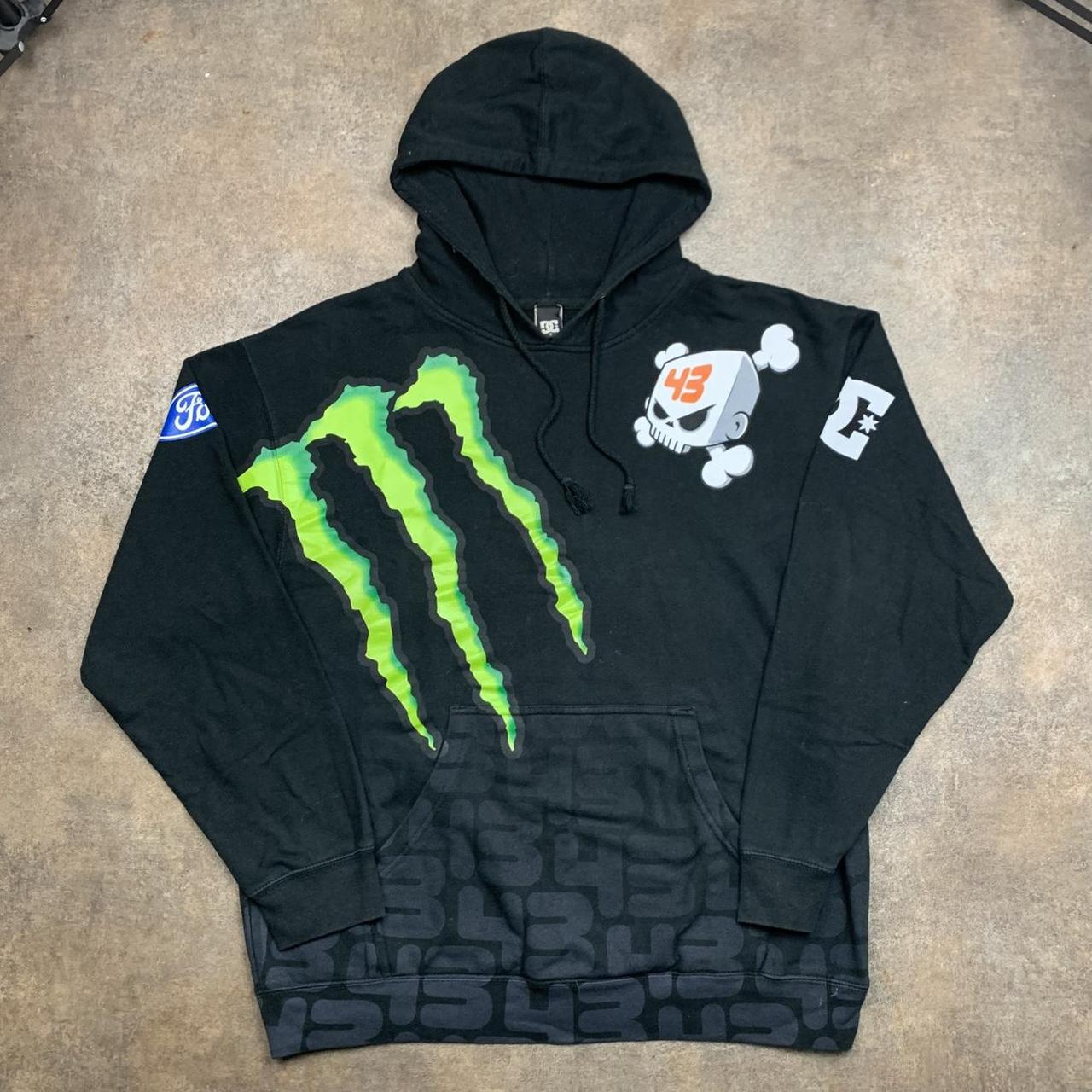 DC Shoes 00s Ken Block black grunge graphic zip hoodie