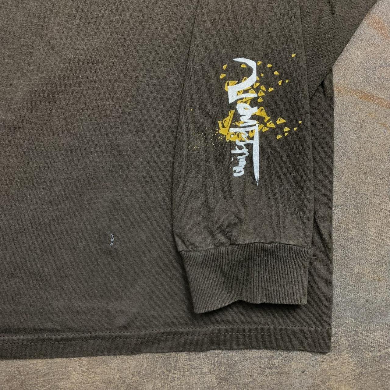 Quiksilver 00s brown graphic long sleeve tee