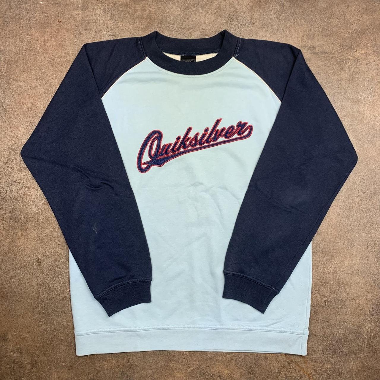 Quiksilver 90s blue navy graphic boxy sweatshirt
