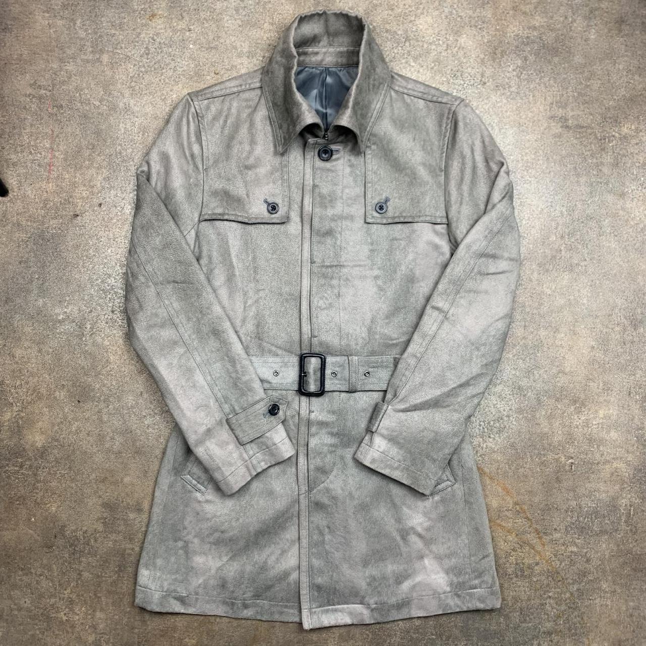 Tornado Mart 00s brushed light grey overcoat