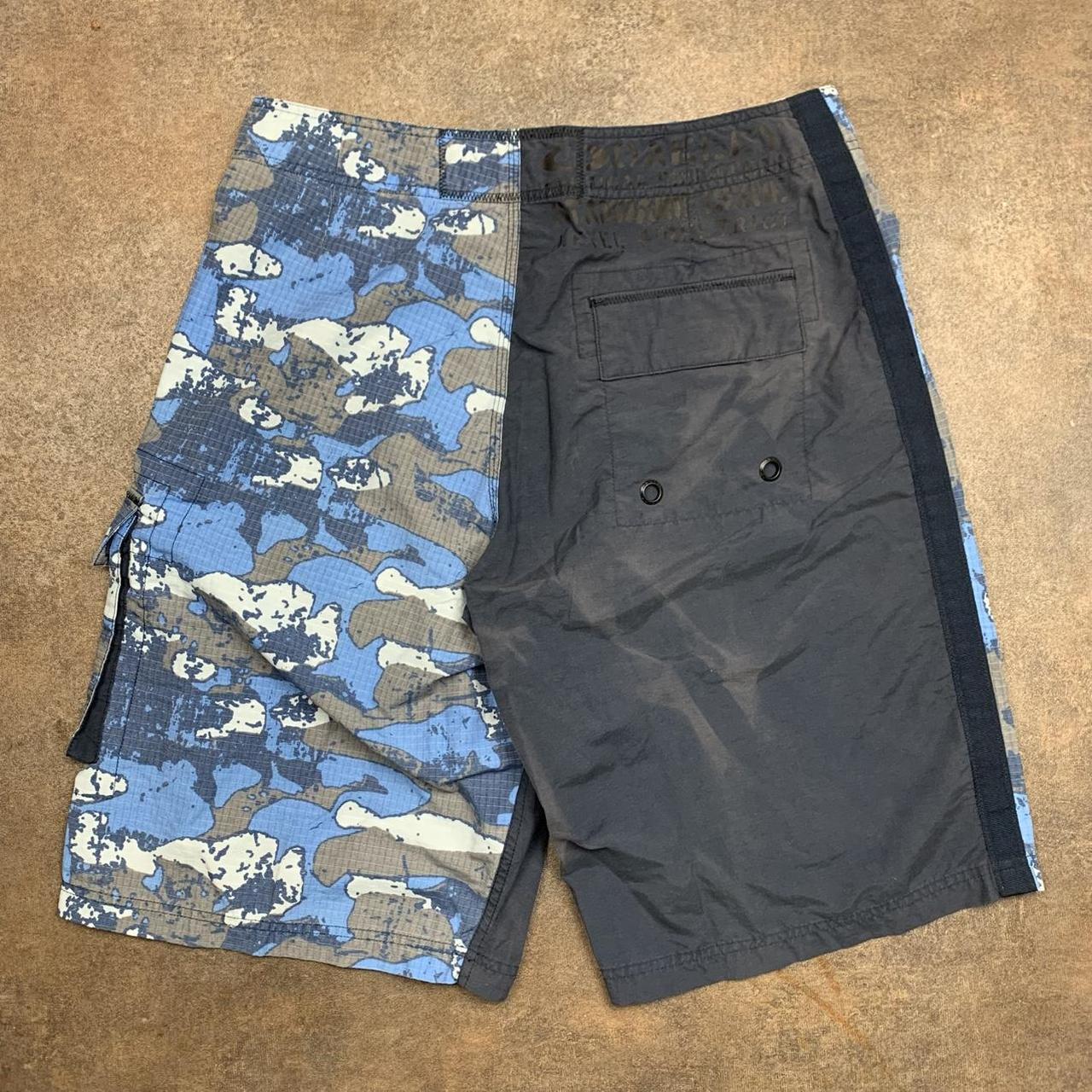 Oakley 00s navy blue camo graphic boardshorts