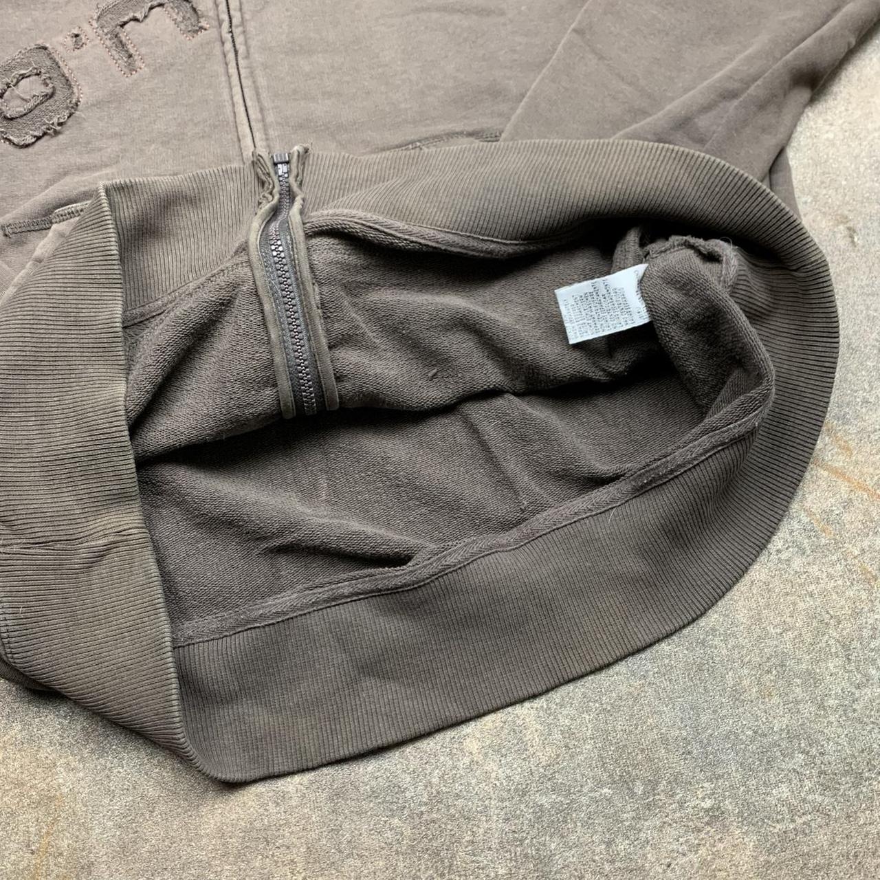 O’Neill 00s brown graphic cut and sew zip hoodie