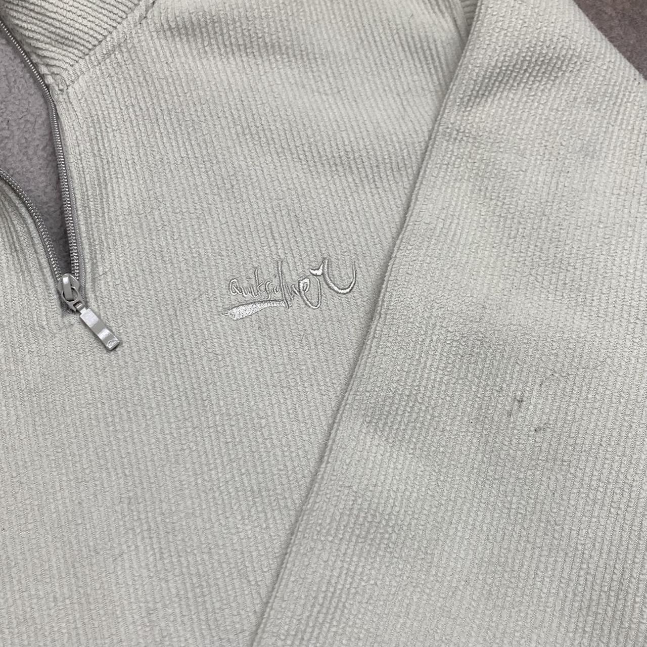 Quiksilver 90s quarter zip chunky knit cream jumper