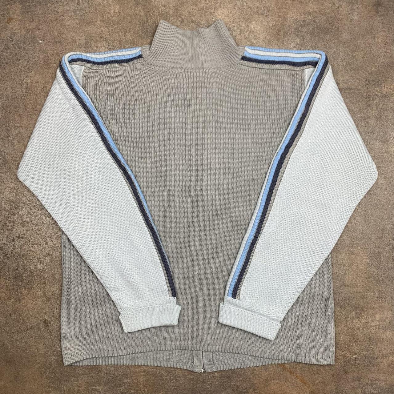 Quiksilver 90s knit beige cream zip fleece jumper