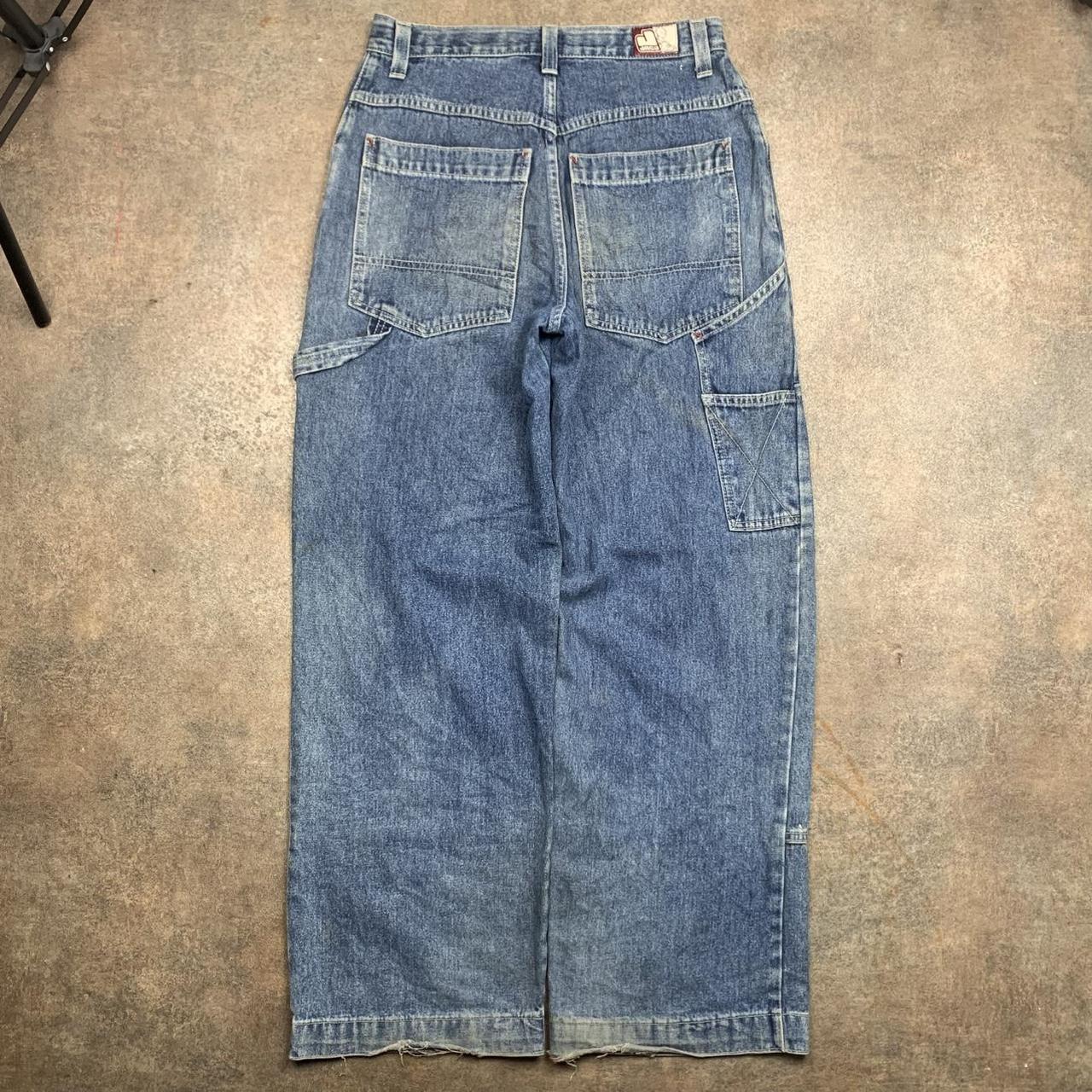 JNCO Flamehead 90s baggy graphic carpenter double knee jeans