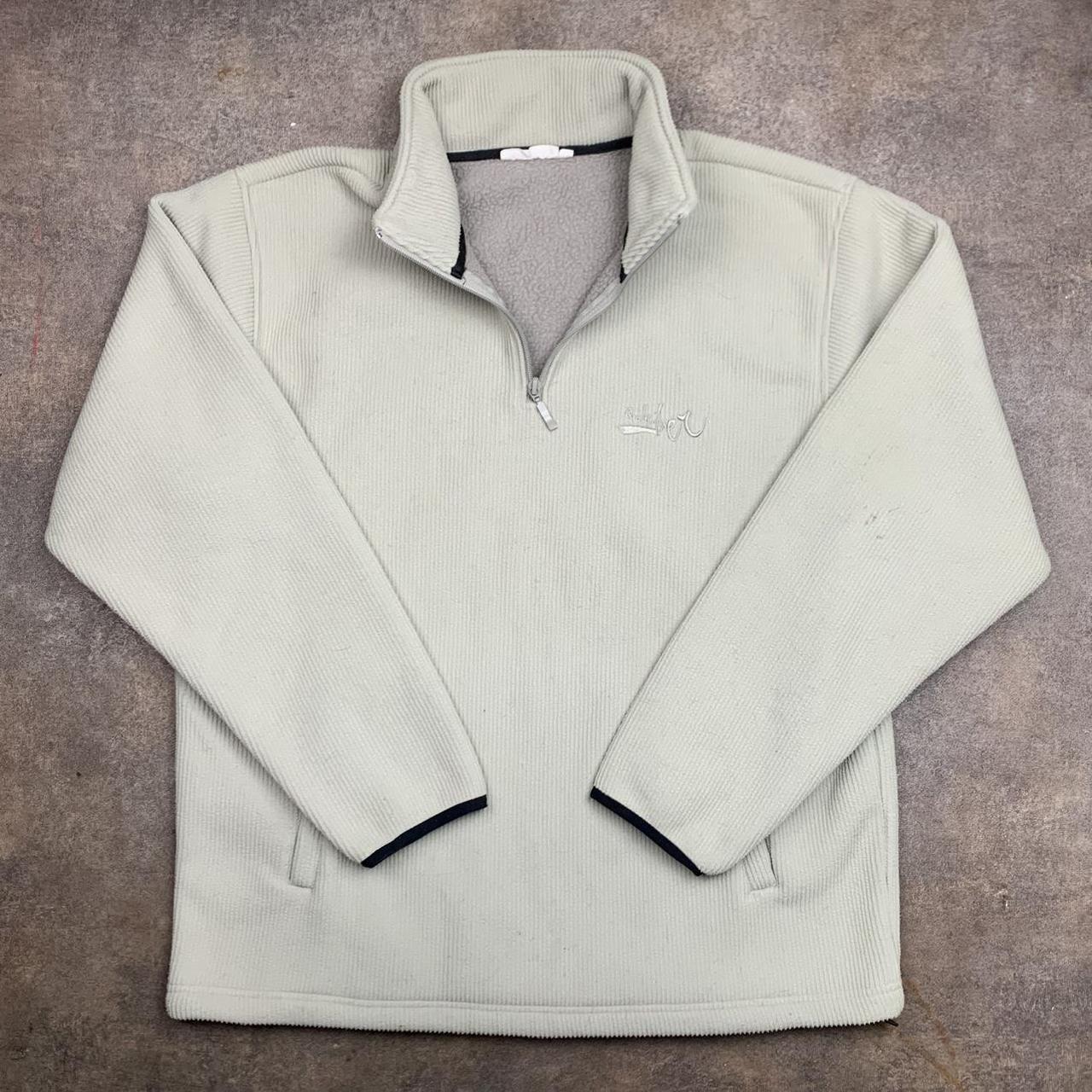 Quiksilver 90s quarter zip chunky knit cream jumper
