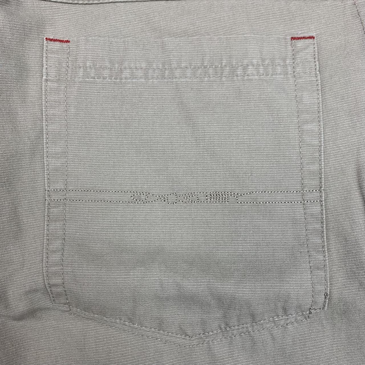 Oakley 00s cream beige baggy logo jeans