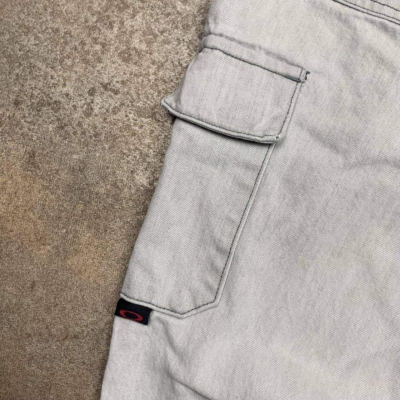 Oakley Software 00s baggy white grey carpenter jeans