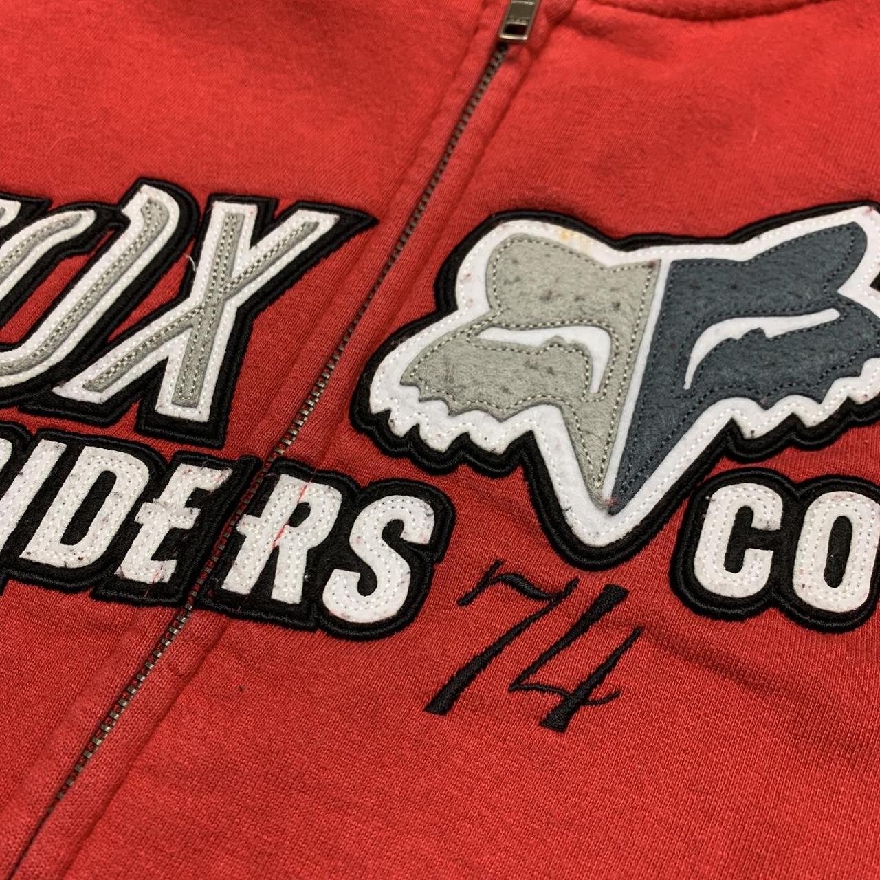 Fox Racing 00s red graphic baggy hoodie
