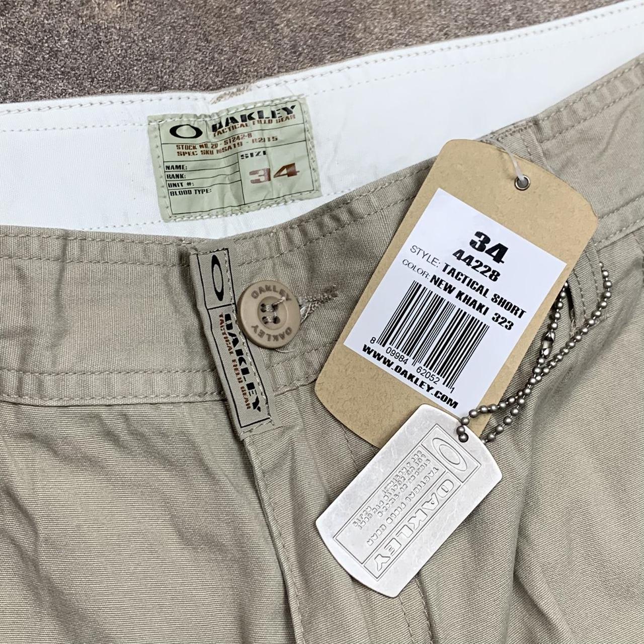Oakley 00s cream beige baggy denim shorts