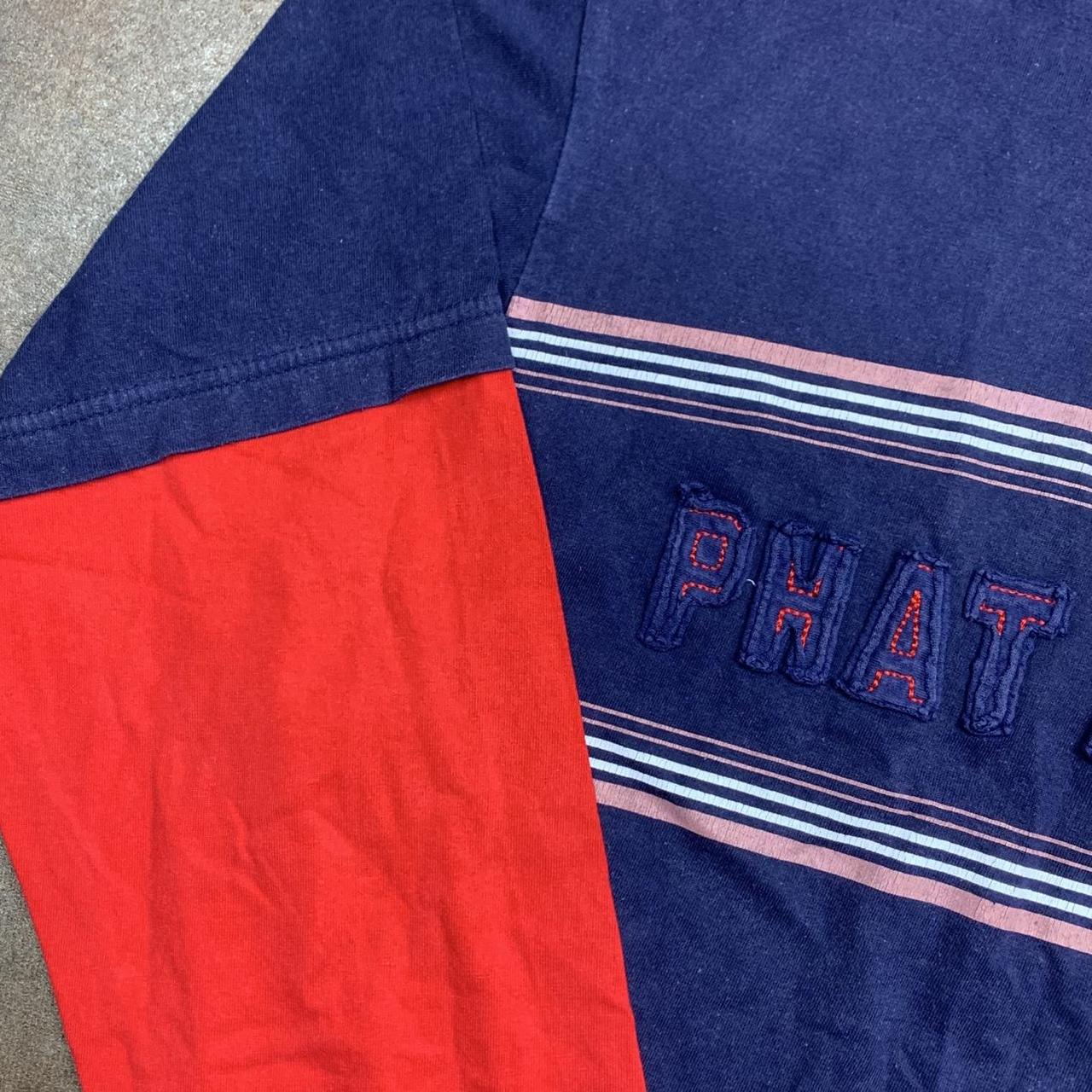 Phat Farm 00s navy red graphic 2 in 1 long sleeve tee