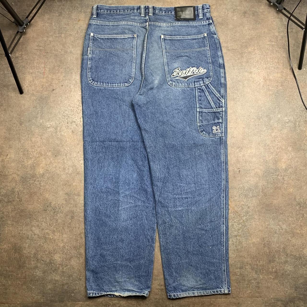 Southpole 00s graphic carpenter baggy blue denim jeans