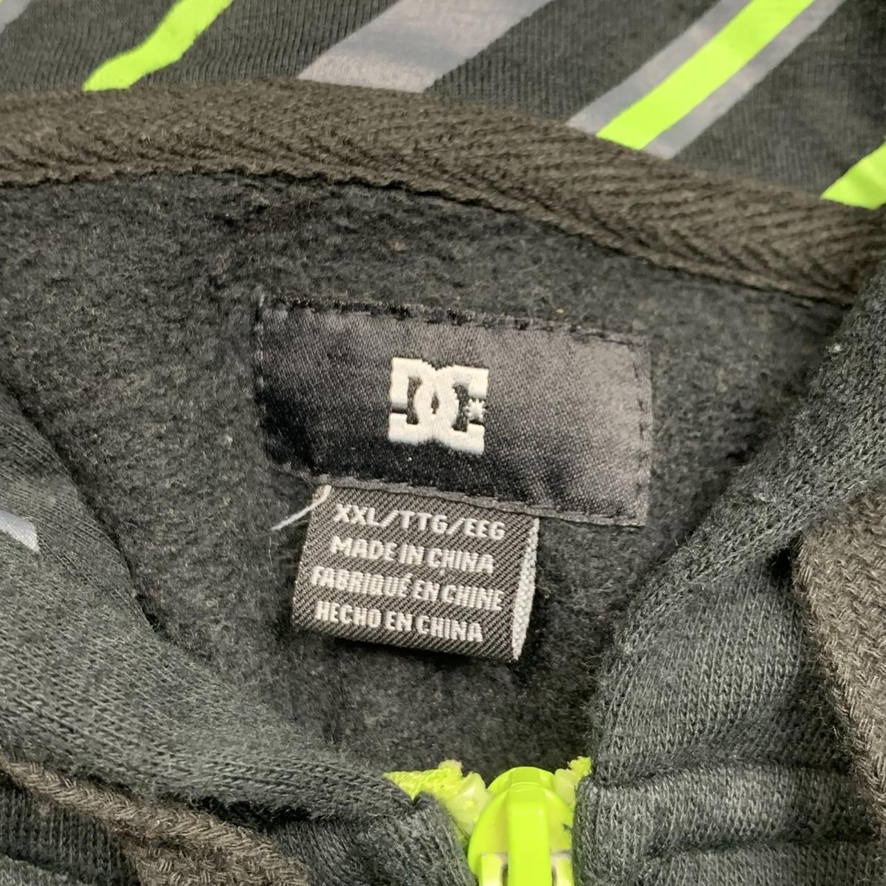 DC Shoes 00s black green graphic boxy zip hoodie