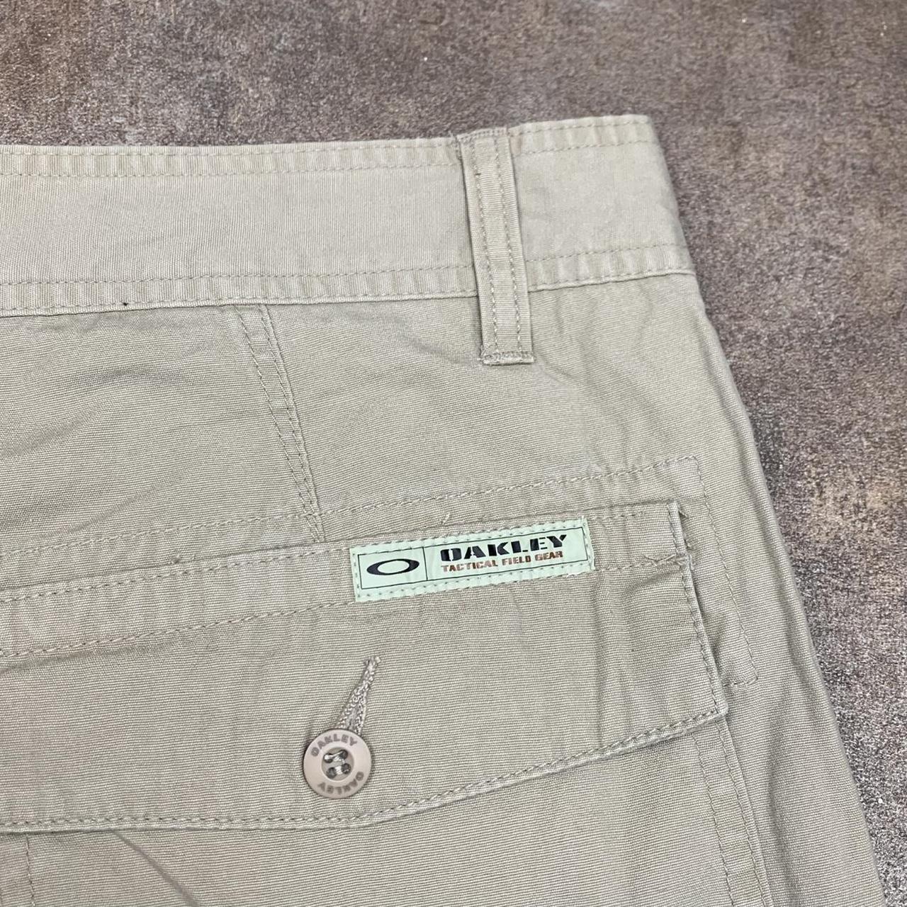 Oakley 00s cream beige baggy denim shorts