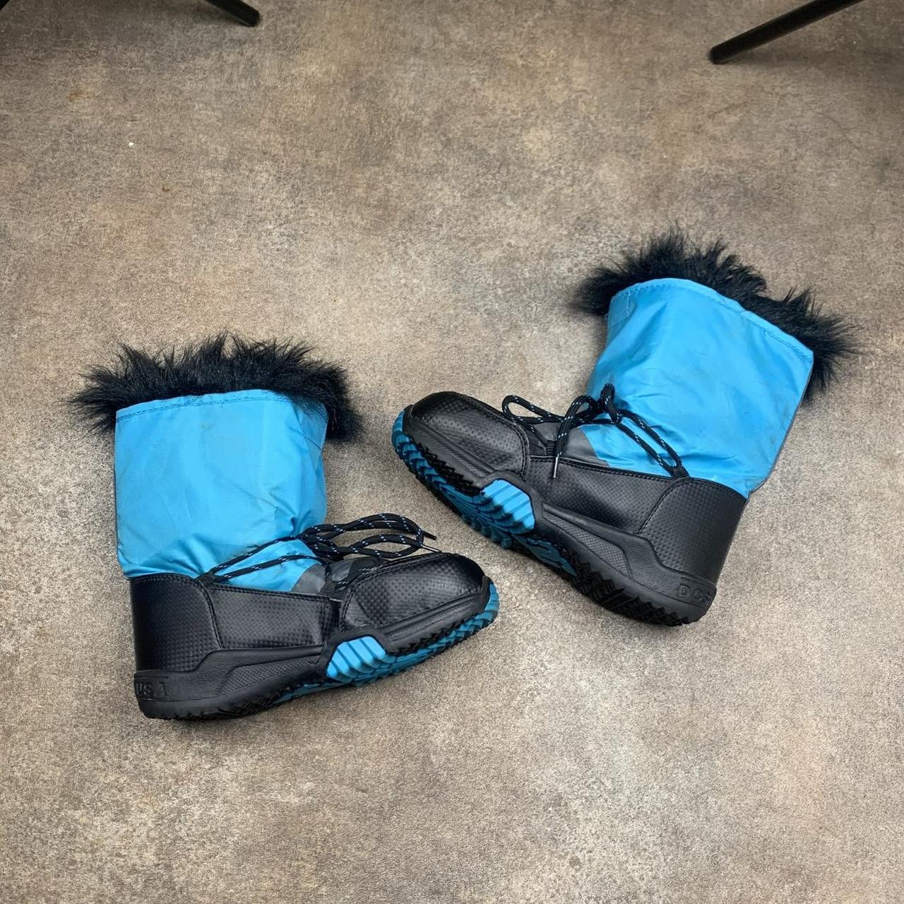 DC Shoes 00s blue black fur lined snow boots