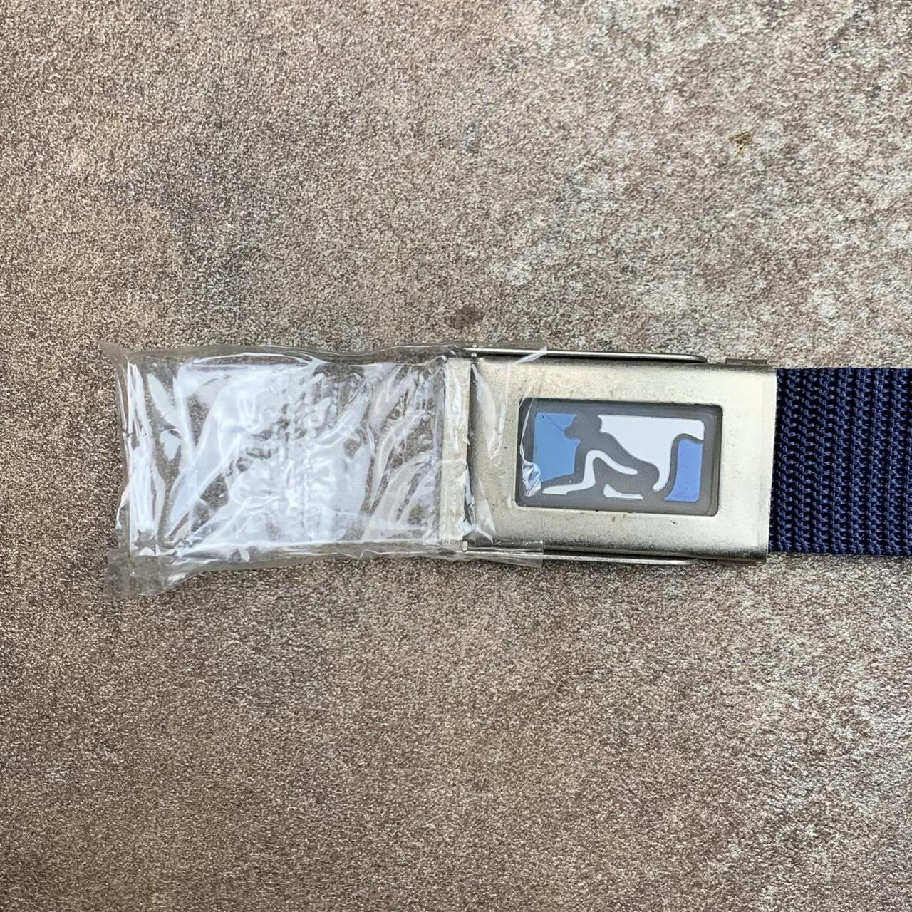Drunknmunky 00s navy webbed buckle belt