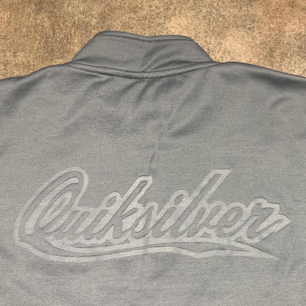 Quiksilver 90s grey graphic boxy zip jumper