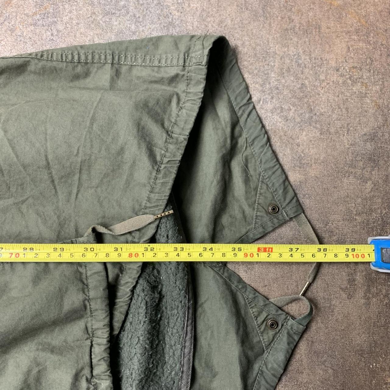 G.O.A. 00s khaki fur hood utilised long coat