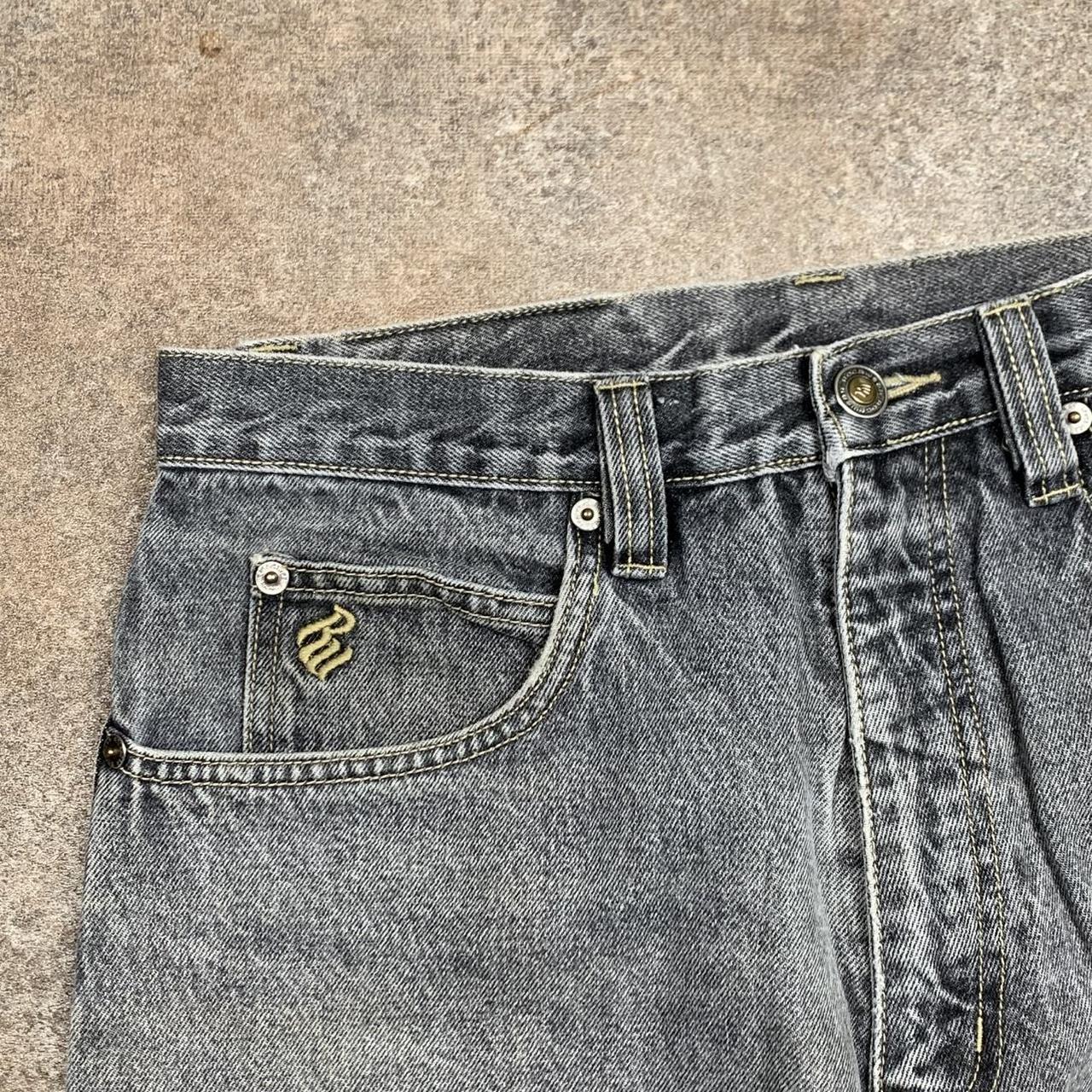 Rocawear 00s graphic grey baggy denim jeans